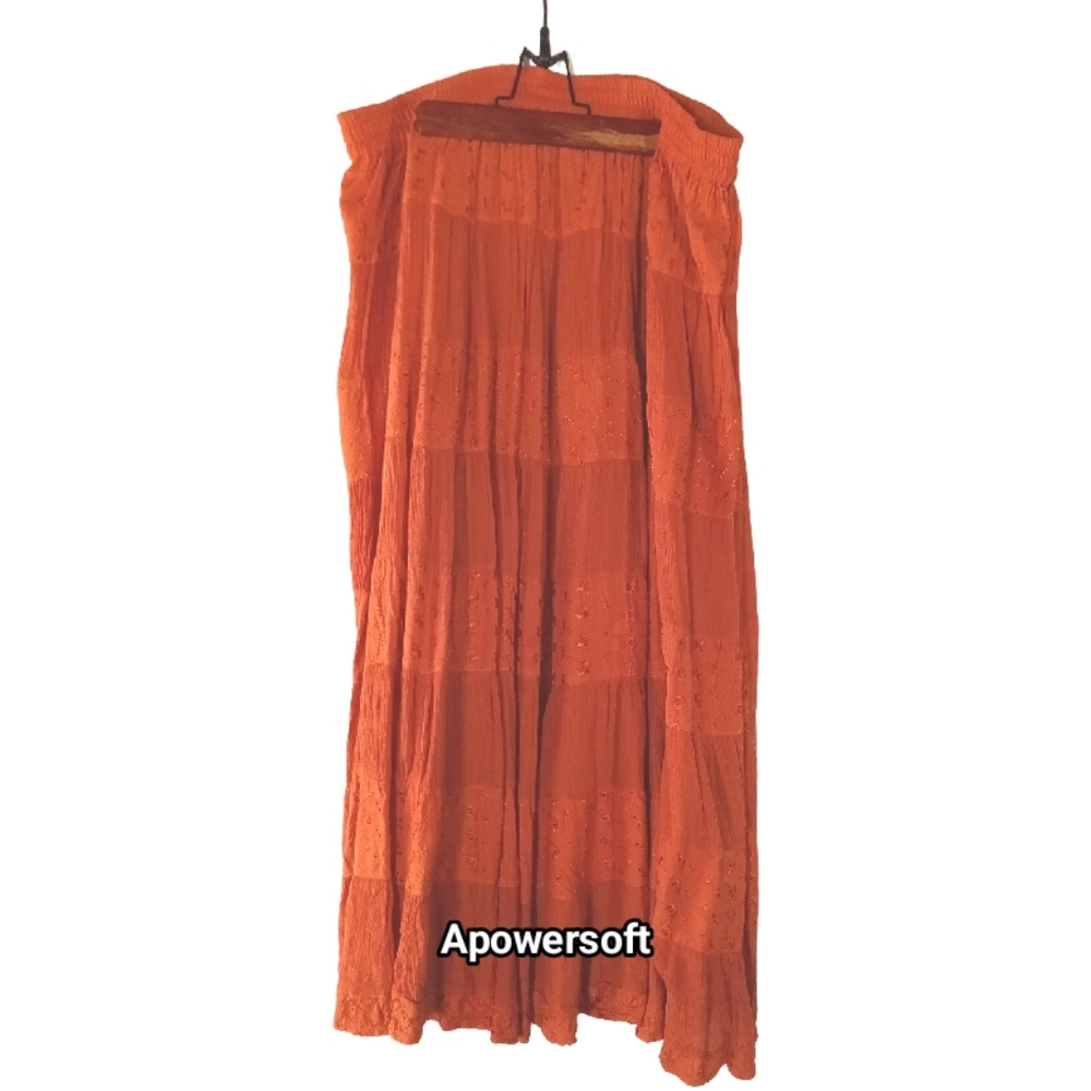 Women's Orange Maxi Skirt